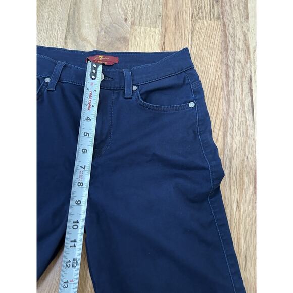 7 For All Mankind The Low Rise Ginger Flared Wide Leg Jean Size 26 Blue Denim - Picture 7 of 10